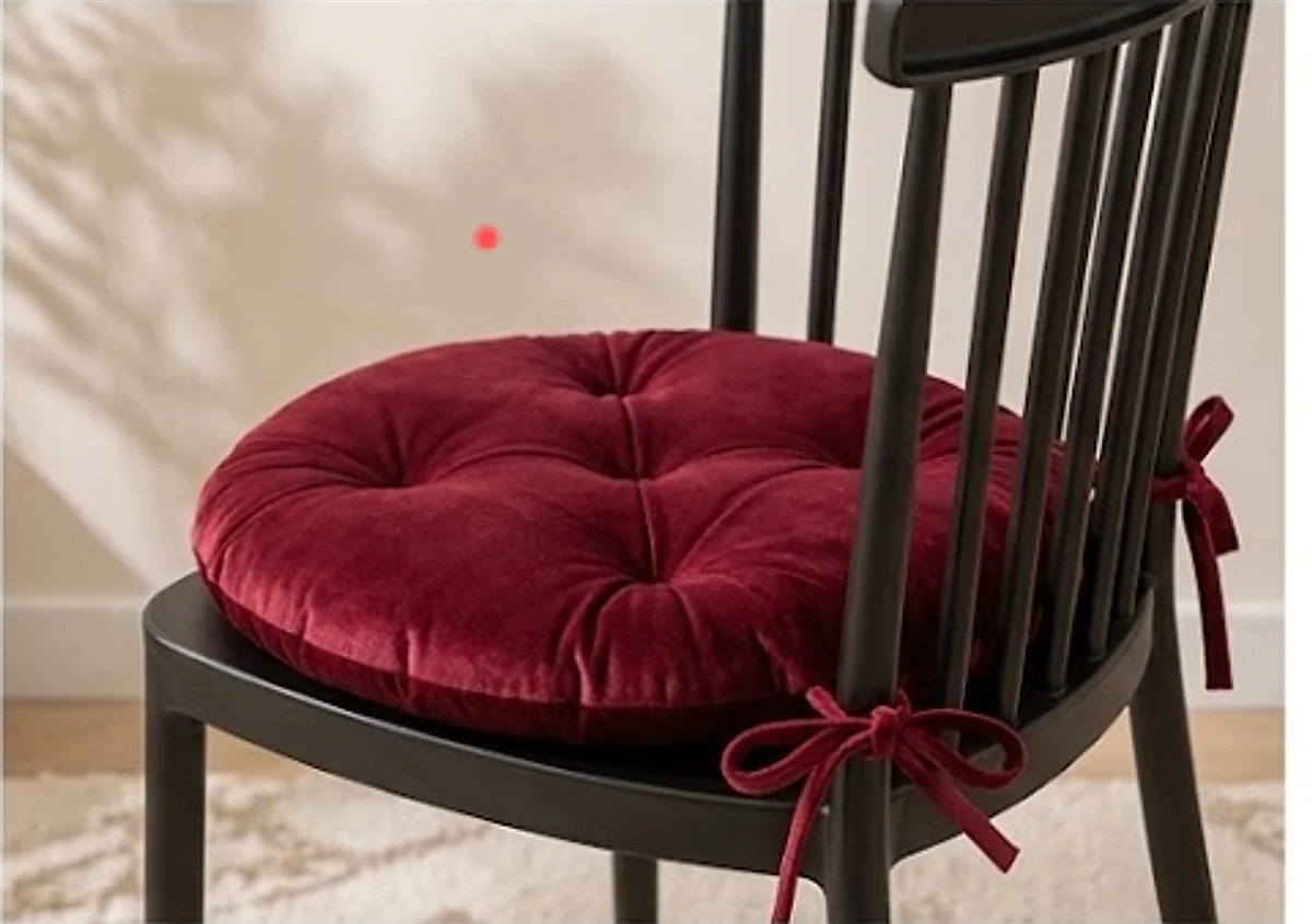 Deco Shop Plus Pack de 4 galettes de chaise rondes capitonnées 4
